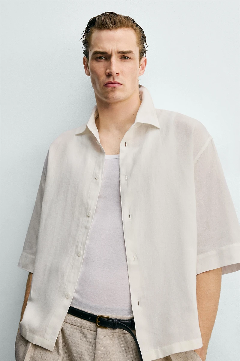 BOX-FIT TEXTURED SHIRT