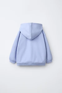 INTERLOCK ZIP SWEATSHIRT WITH RAISED TEXT