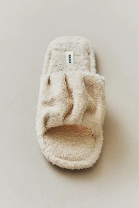 PLEATED TERRYCLOTH BATHROOM SLIDERS