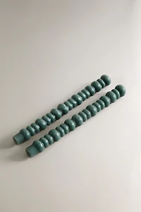 PACK OF WAVY DECORATIVE CANDLES (PACK OF 2)