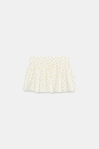 FLORAL POPLIN MINI SKIRT