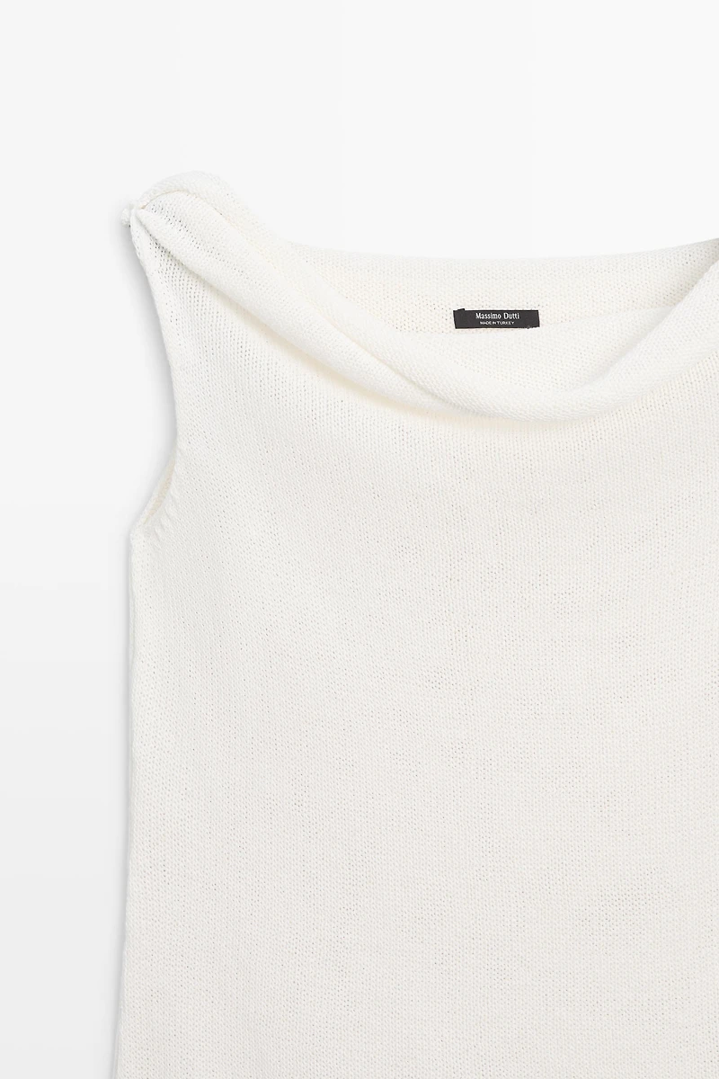 Ribbed knit bandeau top