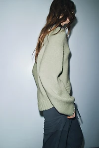 ASYMMETRIC HEM KNIT JUMPER