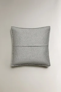 HOUSSE DE COUSSIN D'ÉDREDON EN JERSEY MÉLANGÉ GRIS