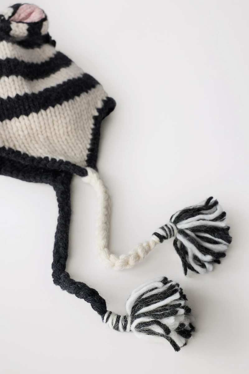 100% WOOL ZEBRA HAT LIMITED EDITION
