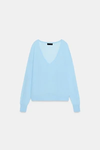 PULL EN MAILLE FINE COL V