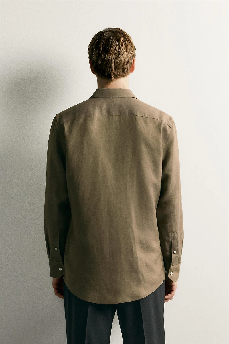 LINEN-LYOCELL REGULAR FIT SHIRT