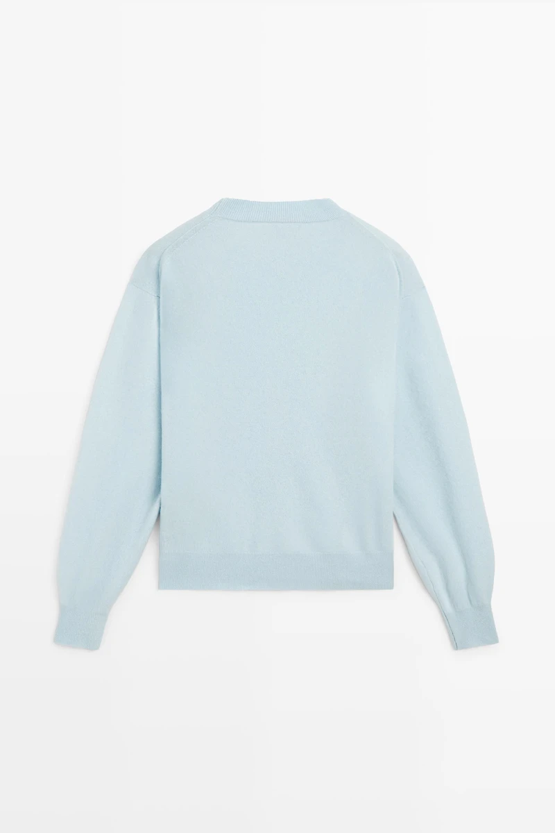 100% cashmere long sleeve sweater