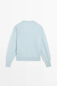 100% cashmere long sleeve sweater