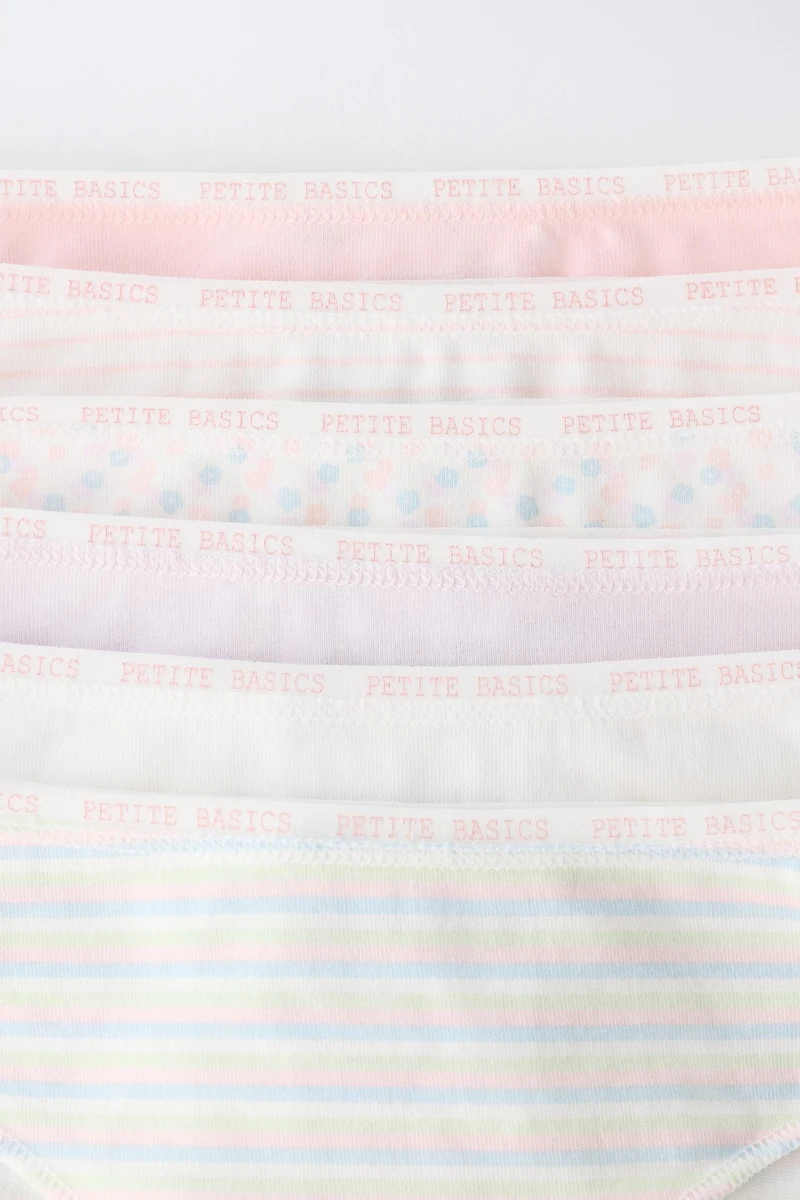 AGES 6-14 / SIX-PACK OF STRIPED & FLORAL UNDERWEAR