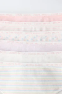 AGES 6-14 / SIX-PACK OF STRIPED & FLORAL UNDERWEAR