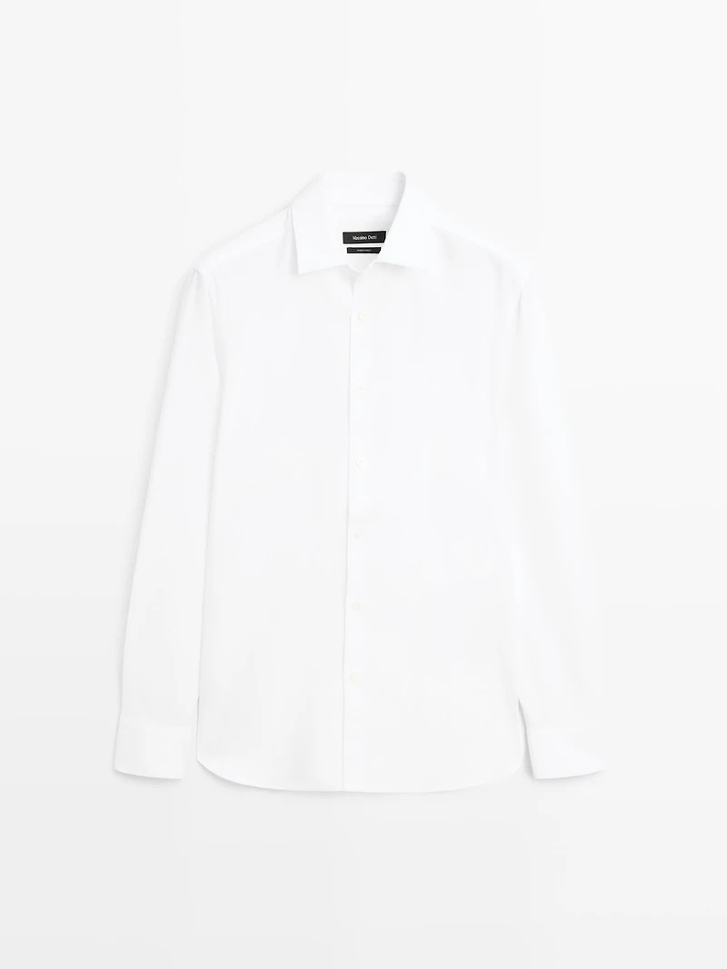Chemise regular fit texturée