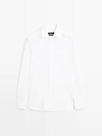 Chemise regular fit texturée