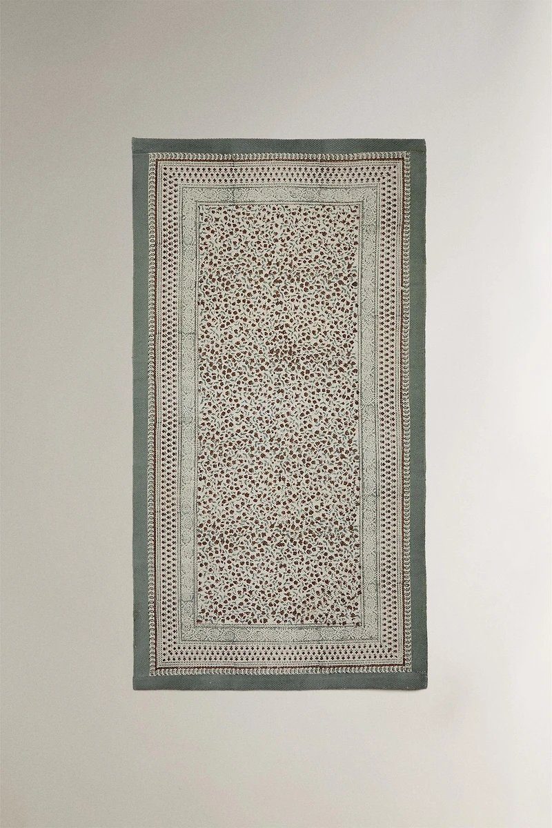 COTTON BLOCK PRINT AREA RUG