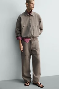 RELAXED FIT STUDDED PANTS