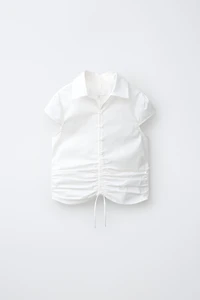 FITTED RUCHED SHIRT
