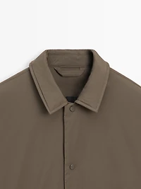 Lightweight water-repellent padded overshirt