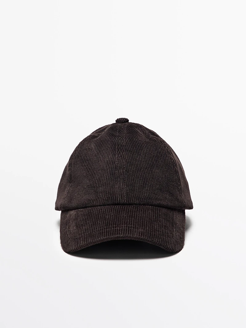 Casquette en velours côtelé