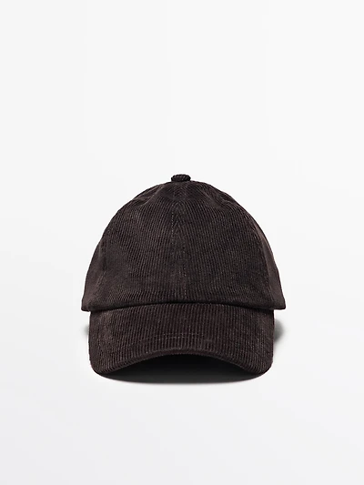 Casquette en velours côtelé