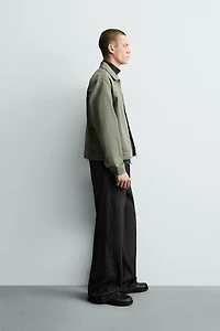 WASHED ZIP-UP OVERSHIRT