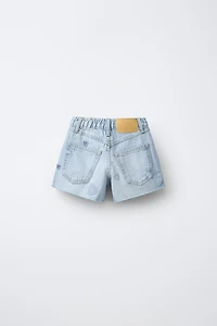 HEART PATCH DENIM SHORTS