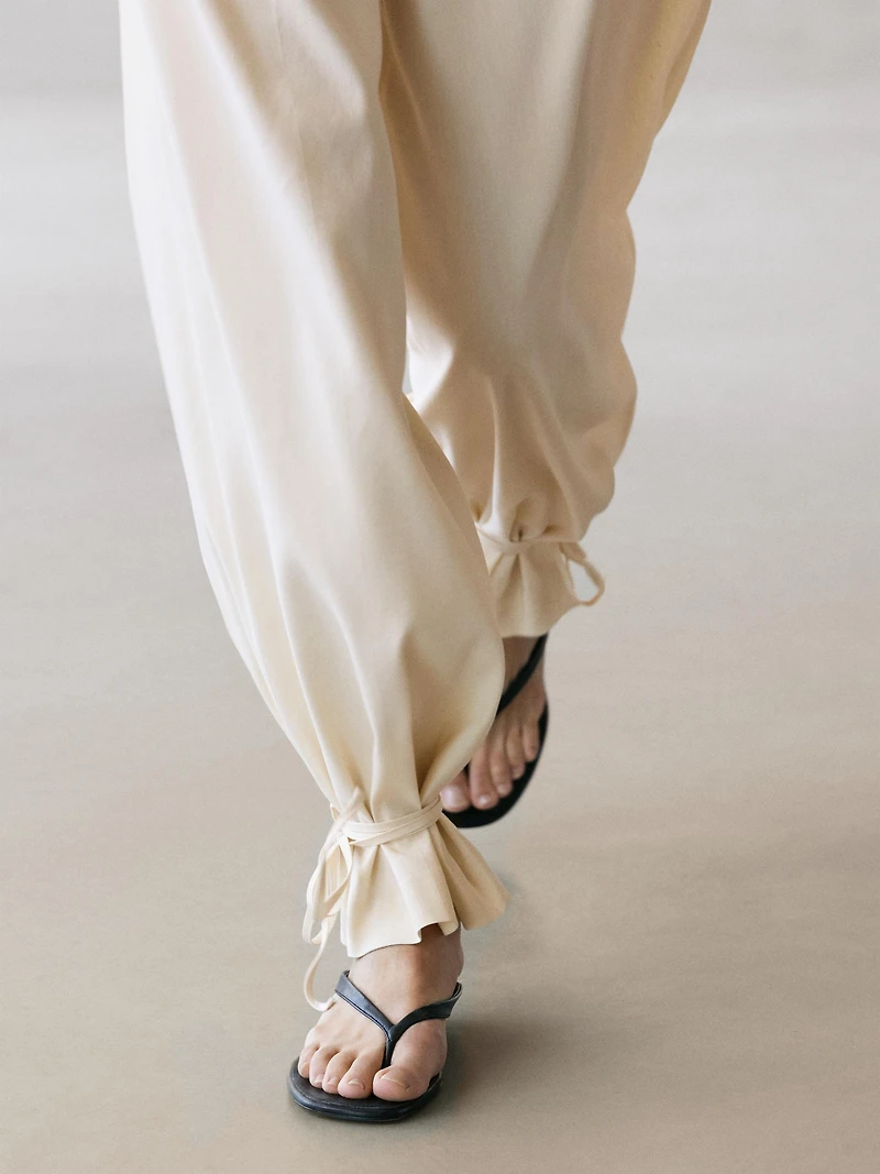 Pantalon fluide barrel fit
