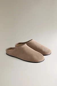 MINIMAL LEATHER MULE CLOG SLIPPERS