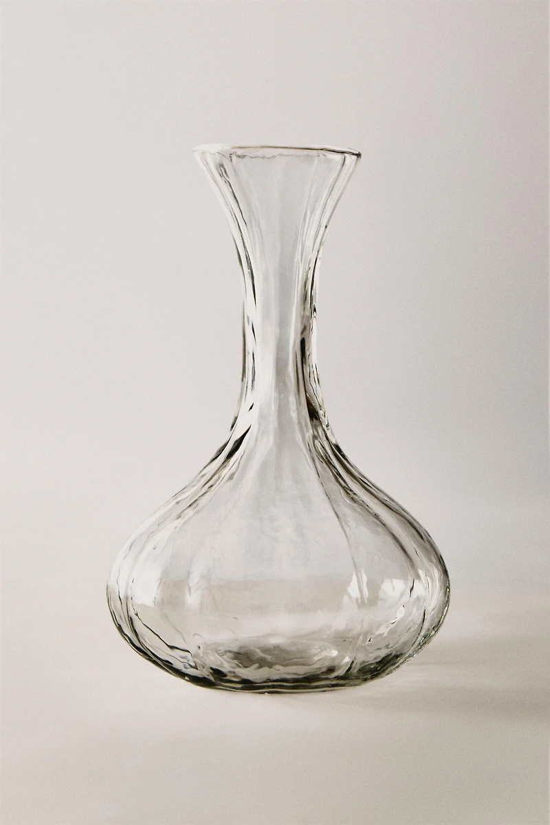 CARAFE À VIN VERRE RELIEF