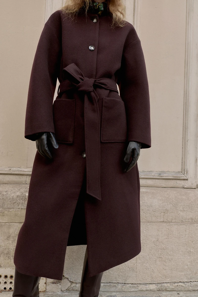 LONG BELTED COAT