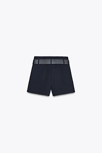 BELTED SHORTS