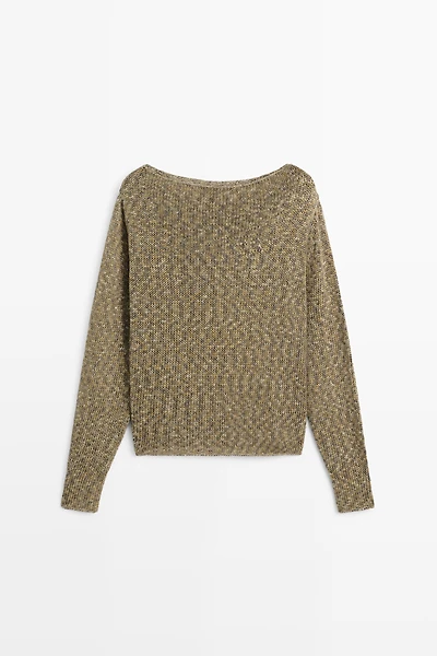 Pull col bateau en coton