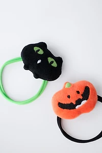 TWO-PACK OF PUMPKIN AND CAT HAIR TIES