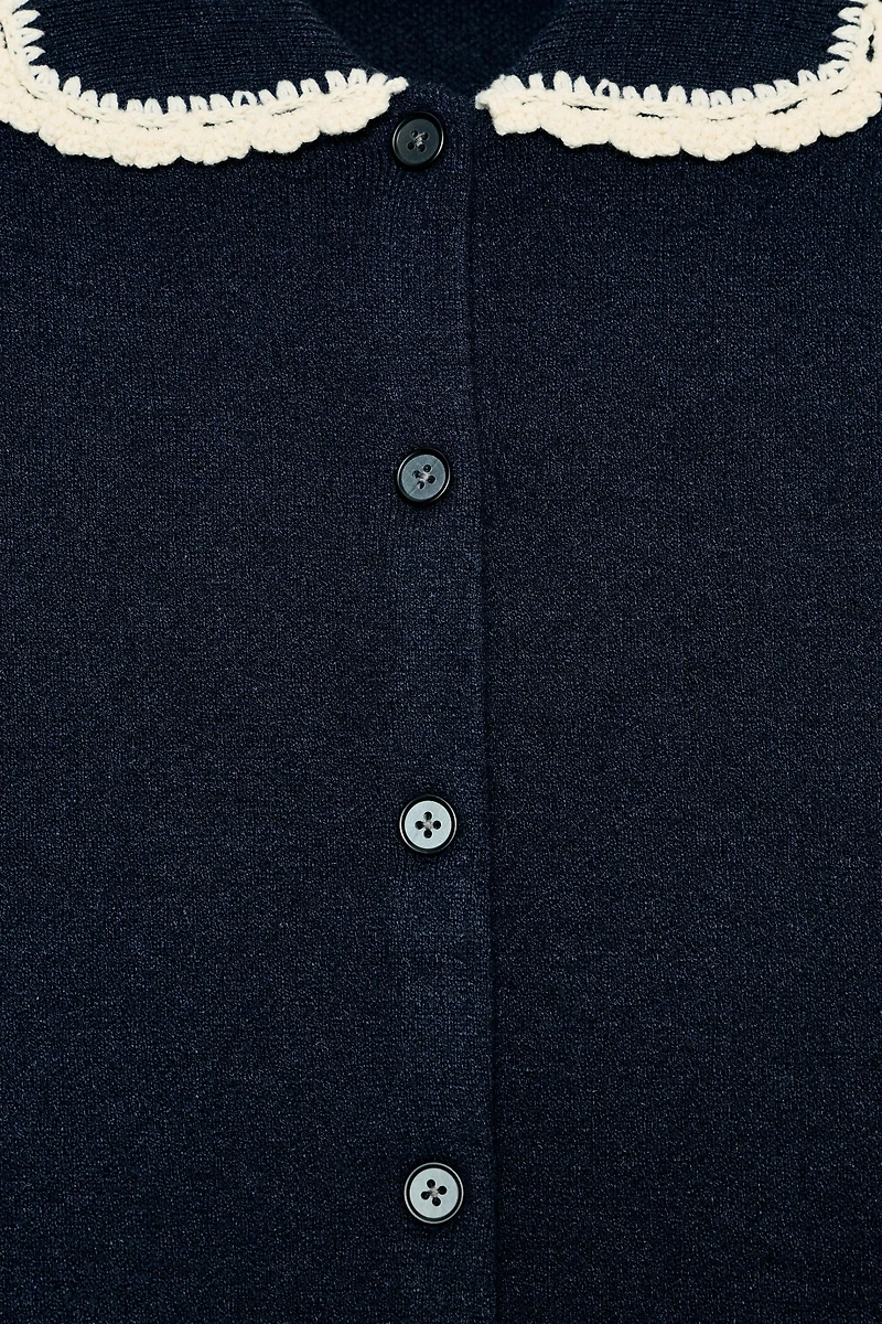 PETER PAN COLLAR CARDIGAN