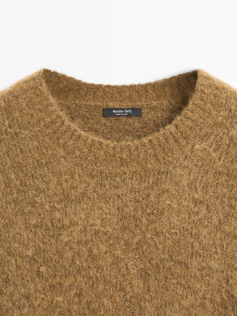 Oversize alpaca and wool knit sweater