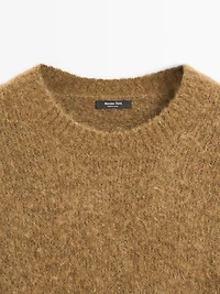 Oversize alpaca and wool knit sweater