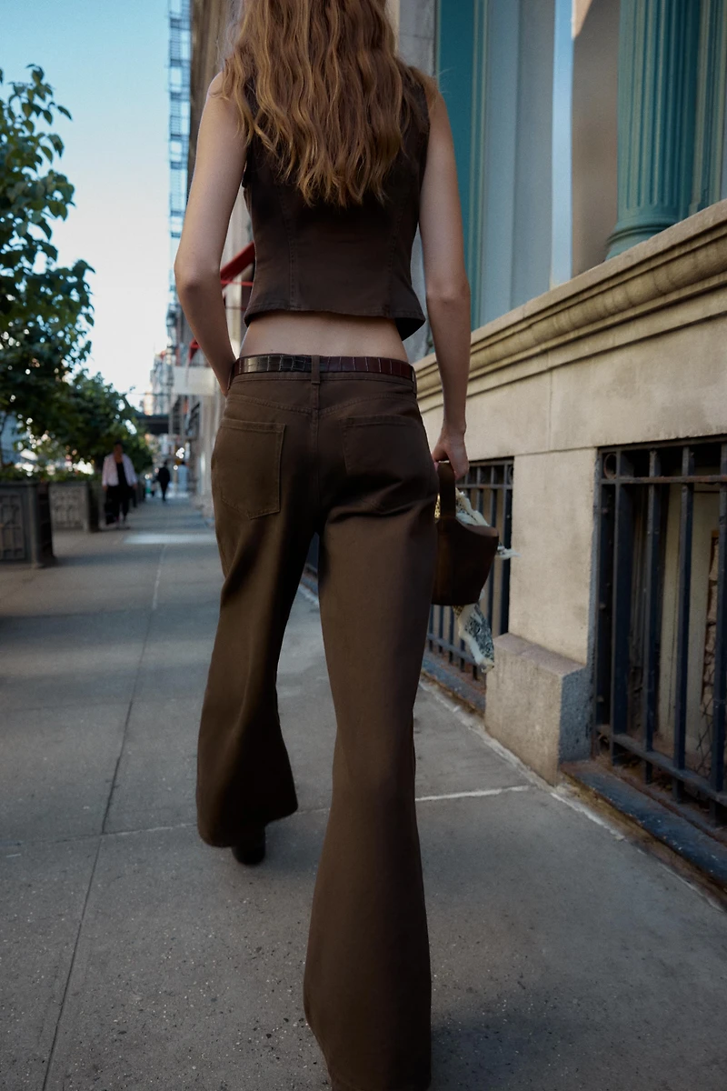 Z1975 HIGH-WAISTED WIDE LEG BELTED JEANS