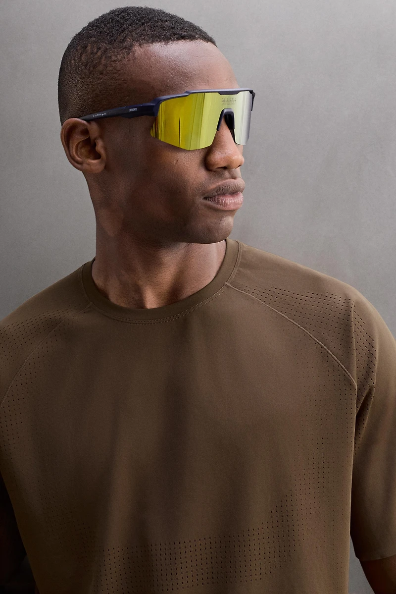 OPEN KNIT STRUCTURE T-SHIRT