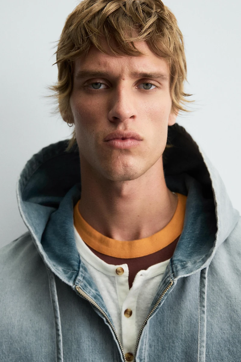 DENIM HOODIE JACKET
