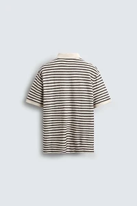 REGULAR FIT STRIPED JACQUARD POLO