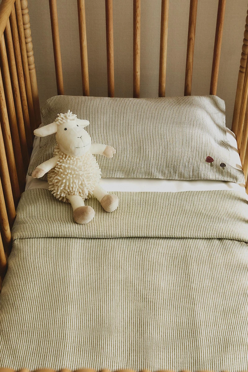 CHILDREN'S MUSLIN STRIPED DUVET COVER