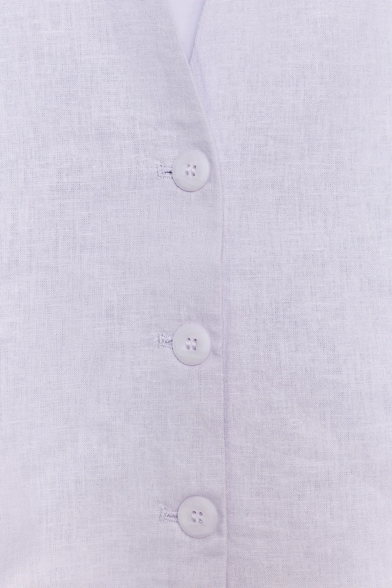 BUTTONED LINEN VEST