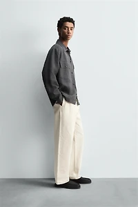 PANTALON PLIS CHEVRONS