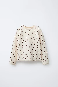 PRINTED RIBBED T-SHIRT
