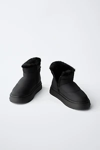 WATER REPELLENT QUILTED ANKLE BOOTS