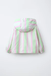 LIGHTWEIGHT STRIPED WATER REPELLENT RAINCOAT