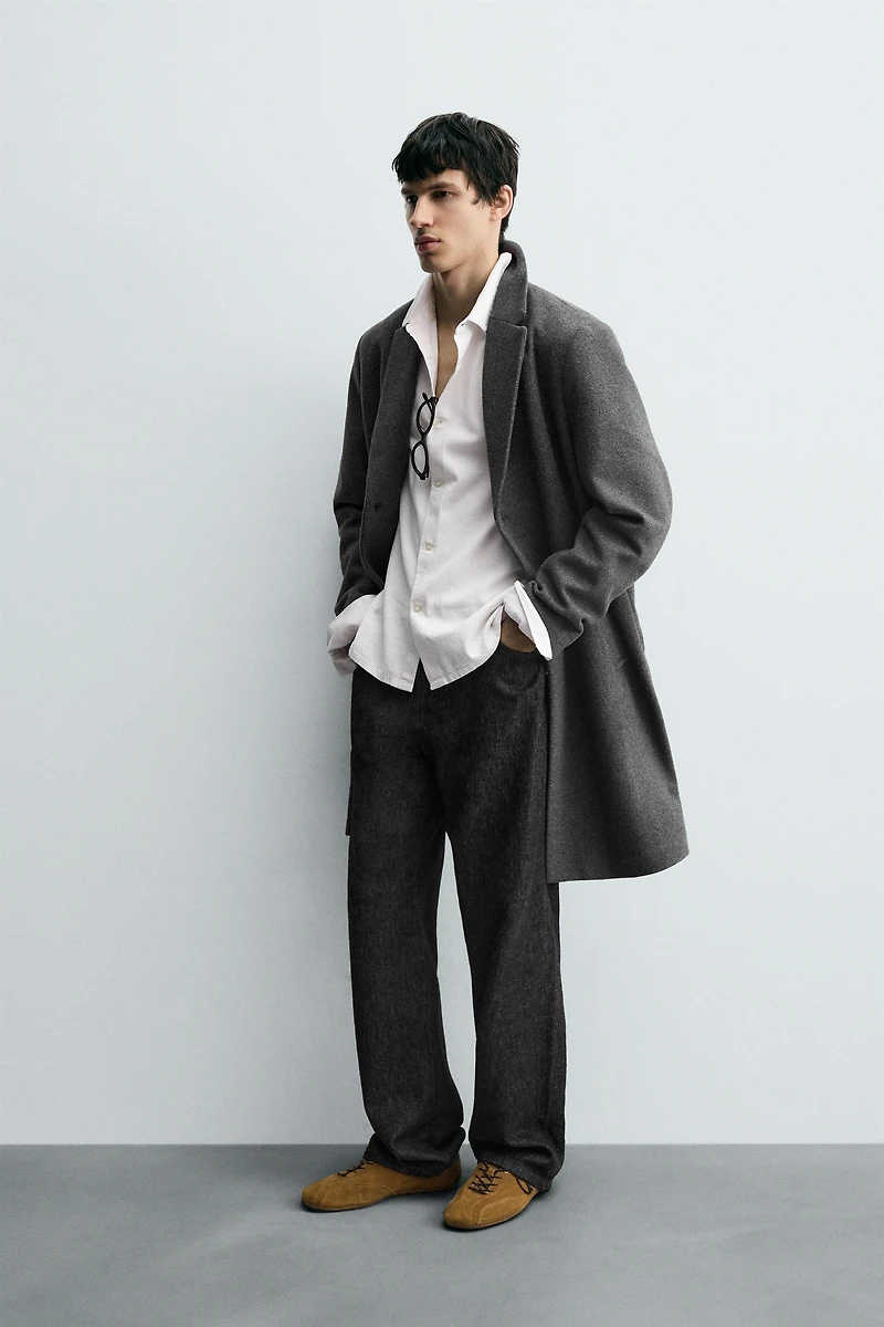 MANTEAU REGULAR FIT AVEC LAINE