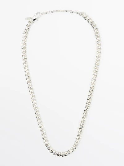 Silver-toned chain link necklace