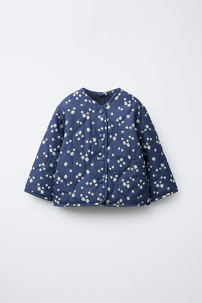 DAISY PRINT QUILTED JACKET