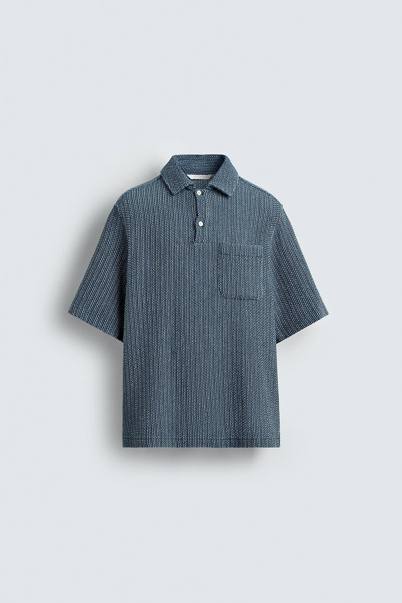 TEXTURED POLO SHIRT