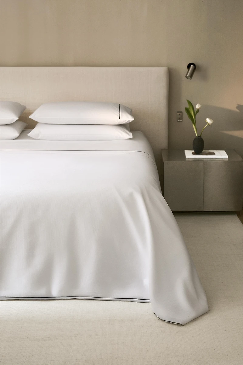 PIQUÉ PIPING DUVET COVER